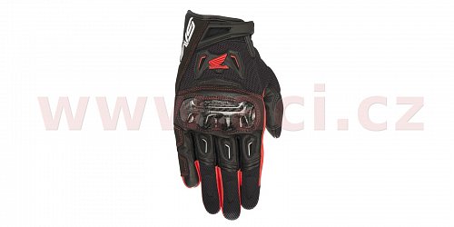 rukavice SMX-2 AIR CARBON HONDA kolekce, ALPINESTARS (černá/červená)